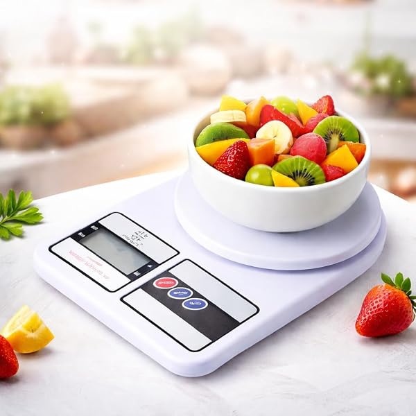 Balança de cozinha digital resistente à água, base de aço