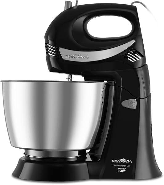 Britânia Diamante Inox Turbo Duo, batedeira de 4,3 L, 550 W