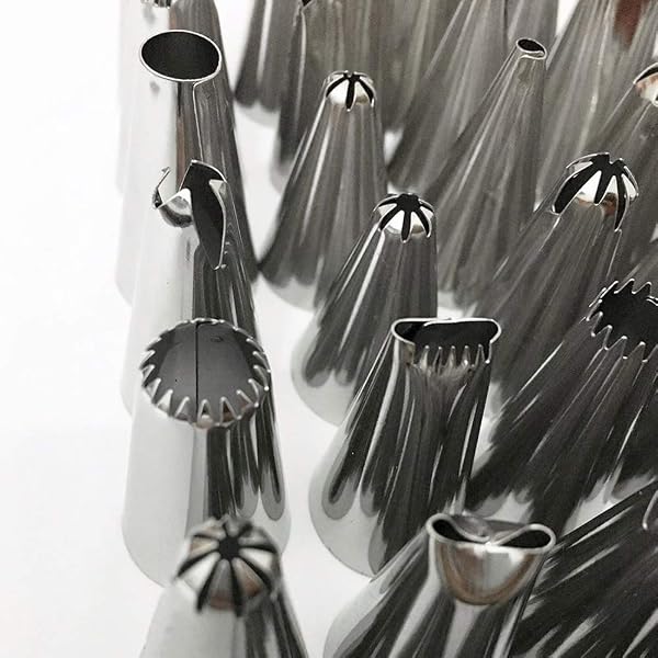 Kit com 48 peças de bico de confeiteiro em inox