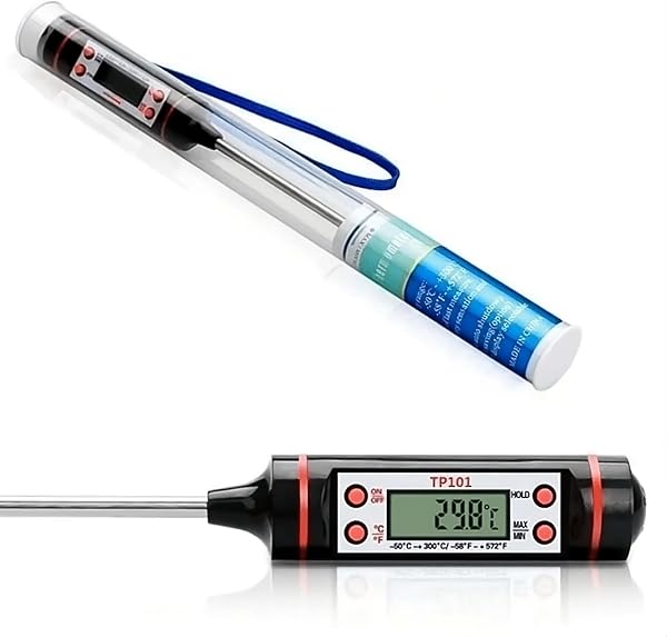Termômetro culinário digital de espeto, inox, à prova d'água, −50 °C a 300 °C