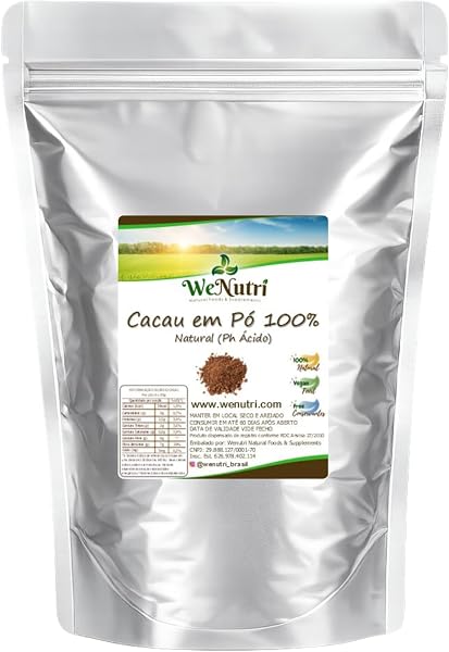 Wenutri Cacau em Pó Natural 100%, 500 g